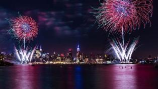 NY skyline fireworks hero